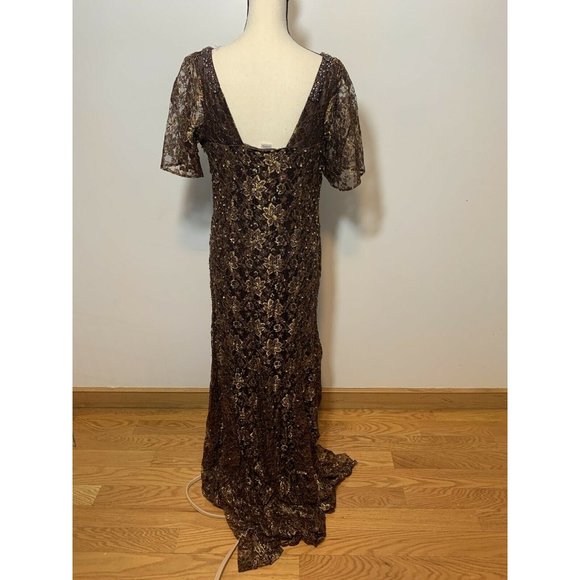 Princess Haute Couture Size 18 Gown Dress Beaded - Picture 7 of 10